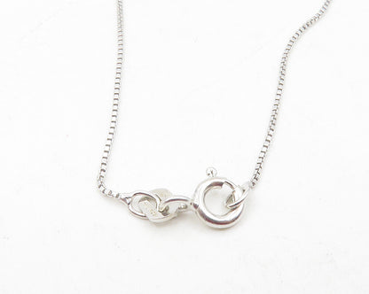 925 Sterling Silver  Shiny Genuine Diamond Swirl Thin Chain Necklace  NE2061