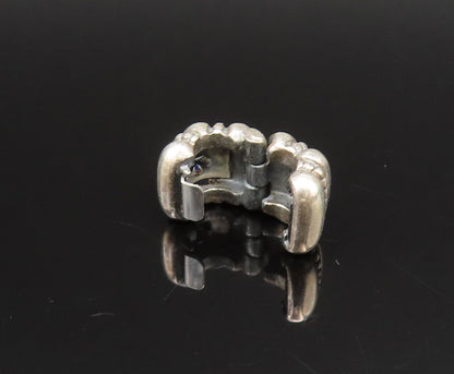 PANDORA 925 Silver  Vintage Beaded Ribbed Clip Charm Pendant (OPENS)  PT21248