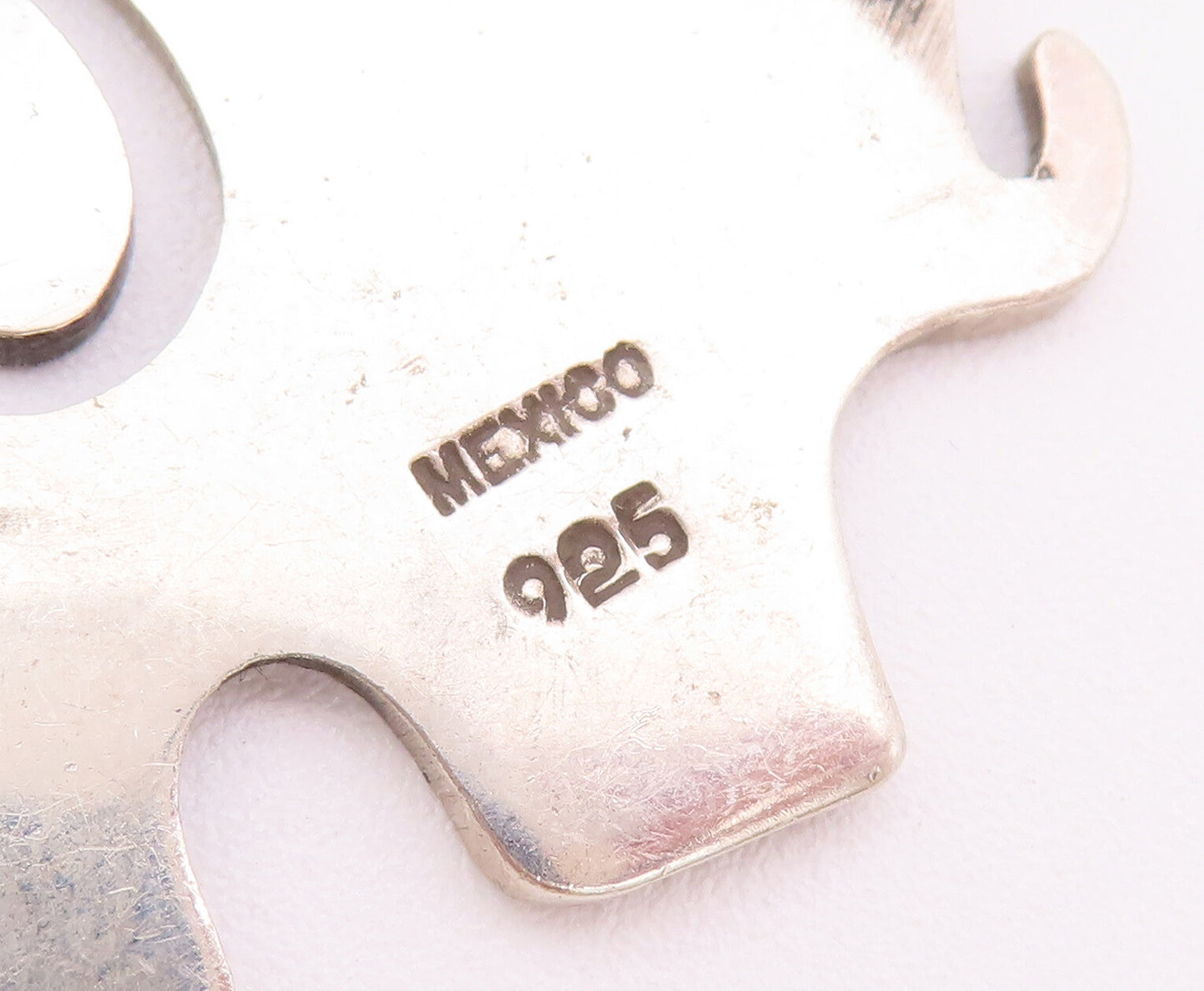 925 Sterling Silver Vintage Brooch Pin MEXICO Solid Cutout Elephant  BP10738