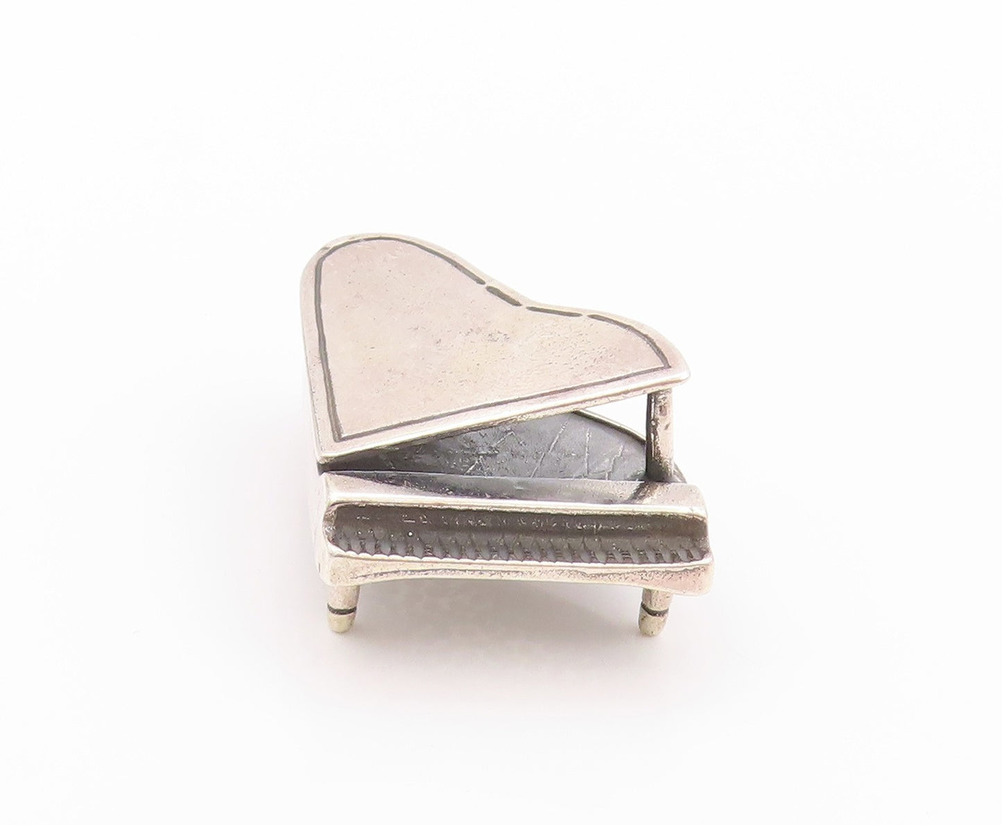 925 Sterling Silver Vintage Paper Weight Cutout 3D Grand Piano  TR3926