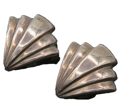 BAYANIHAN 925 Silver  Vintage Hollow Fluted Non Pierce Drop Earrings  EG10179