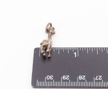 925 Sterling Silver  Vintage Petite Giraffe Animal Drop Pendant  PT18596