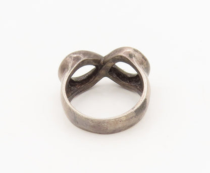 MARCHE NOIR 925 Sterling Silver Vintage Solid Infinity Ring  Sz 6.75  RG26793