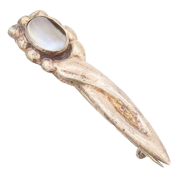 925 Sterling Silver Vintage Brooch NORWAY Gemstone Victorian Design  BP11601