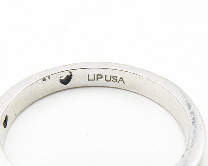 LIPUSA 925 Silver  Vintage Faith Believe Grace Band Ring Sz 6.5  RG10293
