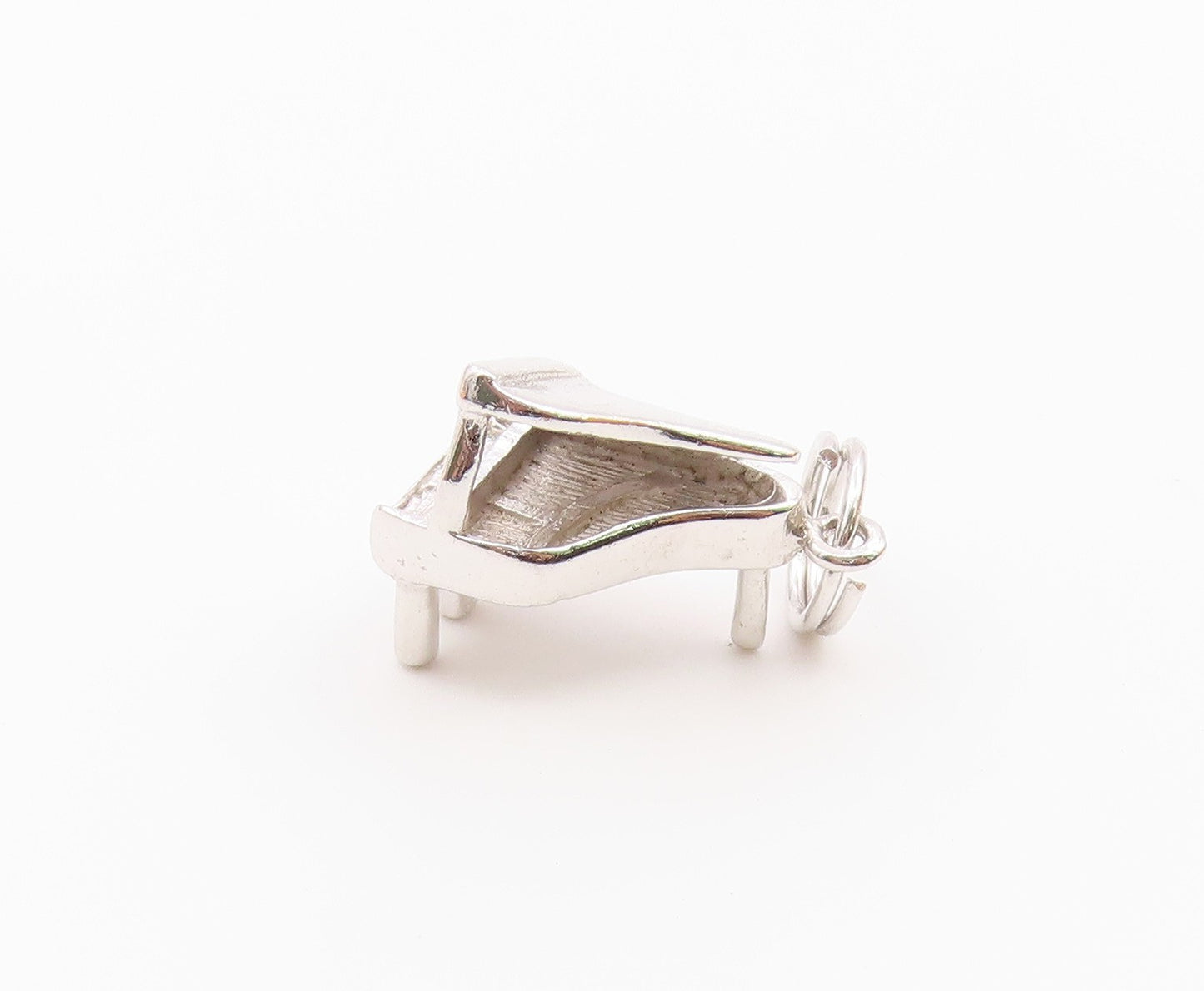 925 Sterling Silver  Vintage Shiny Grand Piano Musician Motif Pendant  PT18819