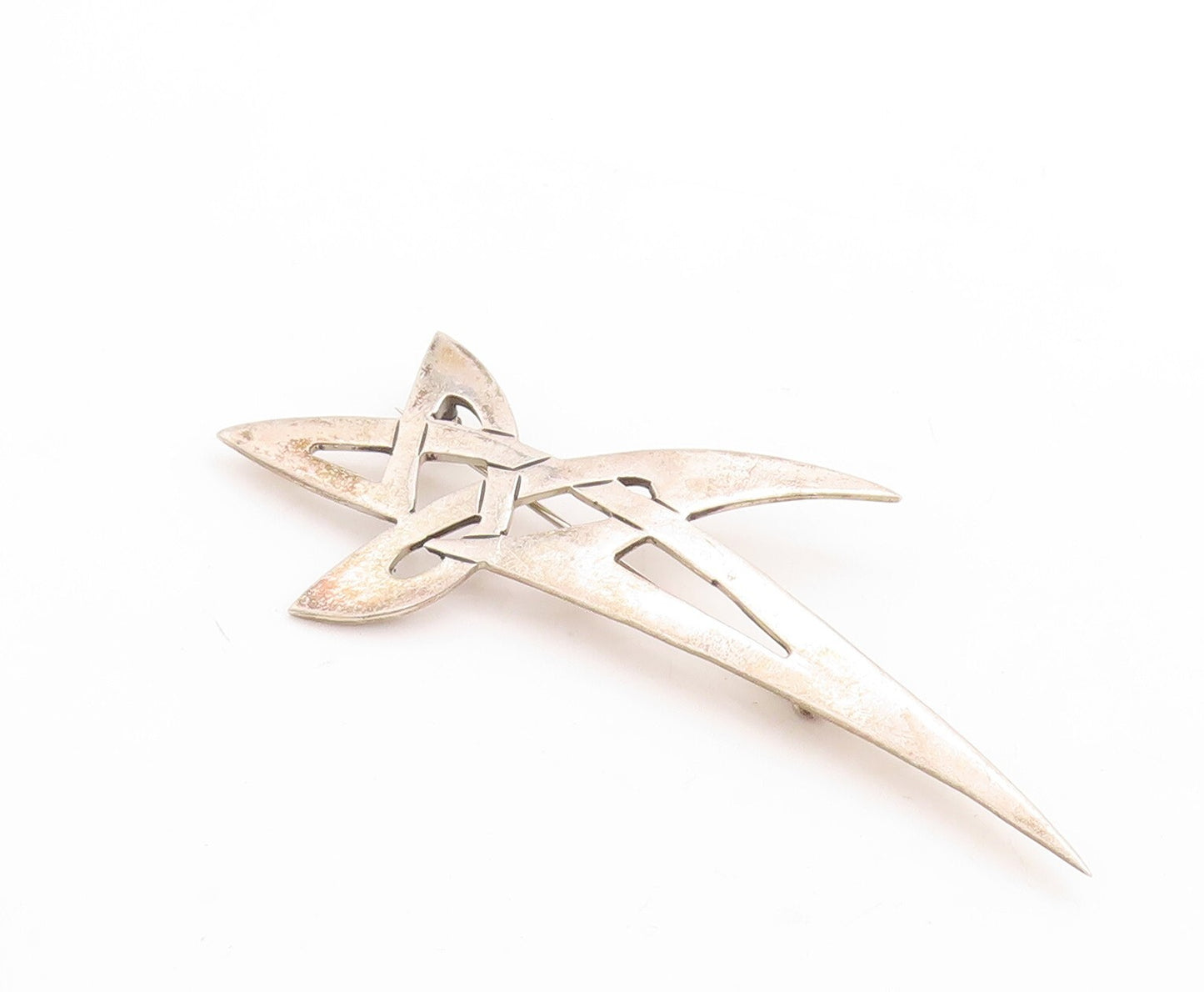 925 Sterling Silver Vintage Brooch Pin MEXICO Designer Cutout Star  BP11415