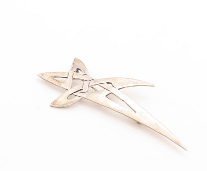 925 Sterling Silver Vintage Brooch Pin MEXICO Designer Cutout Star  BP11415