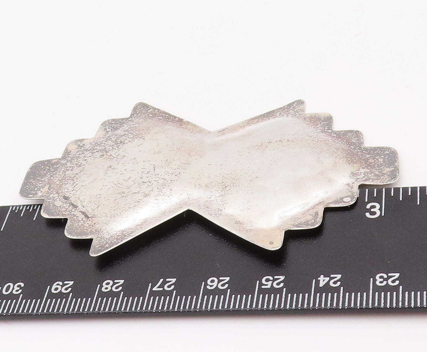 925 Sterling Silver Vintage Brooch Pin Designer Solid Cutout Bow Shape BP11195