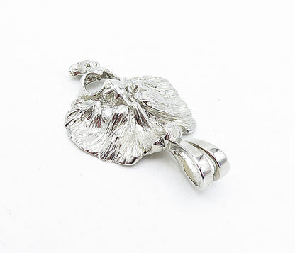 925 Sterling Silver  Vintage Cubic Zirconia Sculpted Face Pendant  PT3694