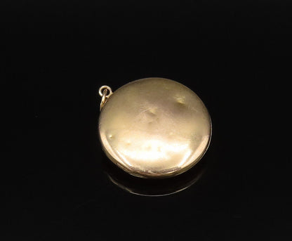 10K GOLD  Vintage Antique Carved Lady & Cultured Pearl Pendant (OPENS)  GP542