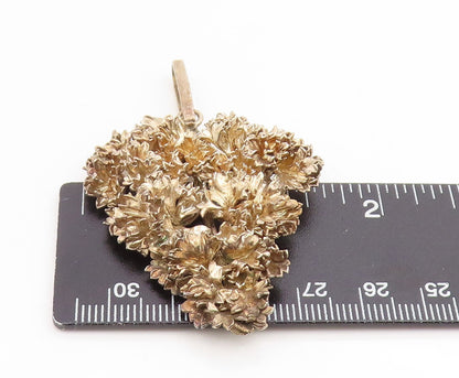 925 Sterling Silver Vintage Pendant EGGERT DENMARK Gilded Parsley Leaf  PT25902