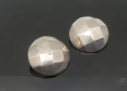 BAYANIHAN 925 Silver & 14K GOLD  Vintage Shiny Dome Drop Earrings  EG10527