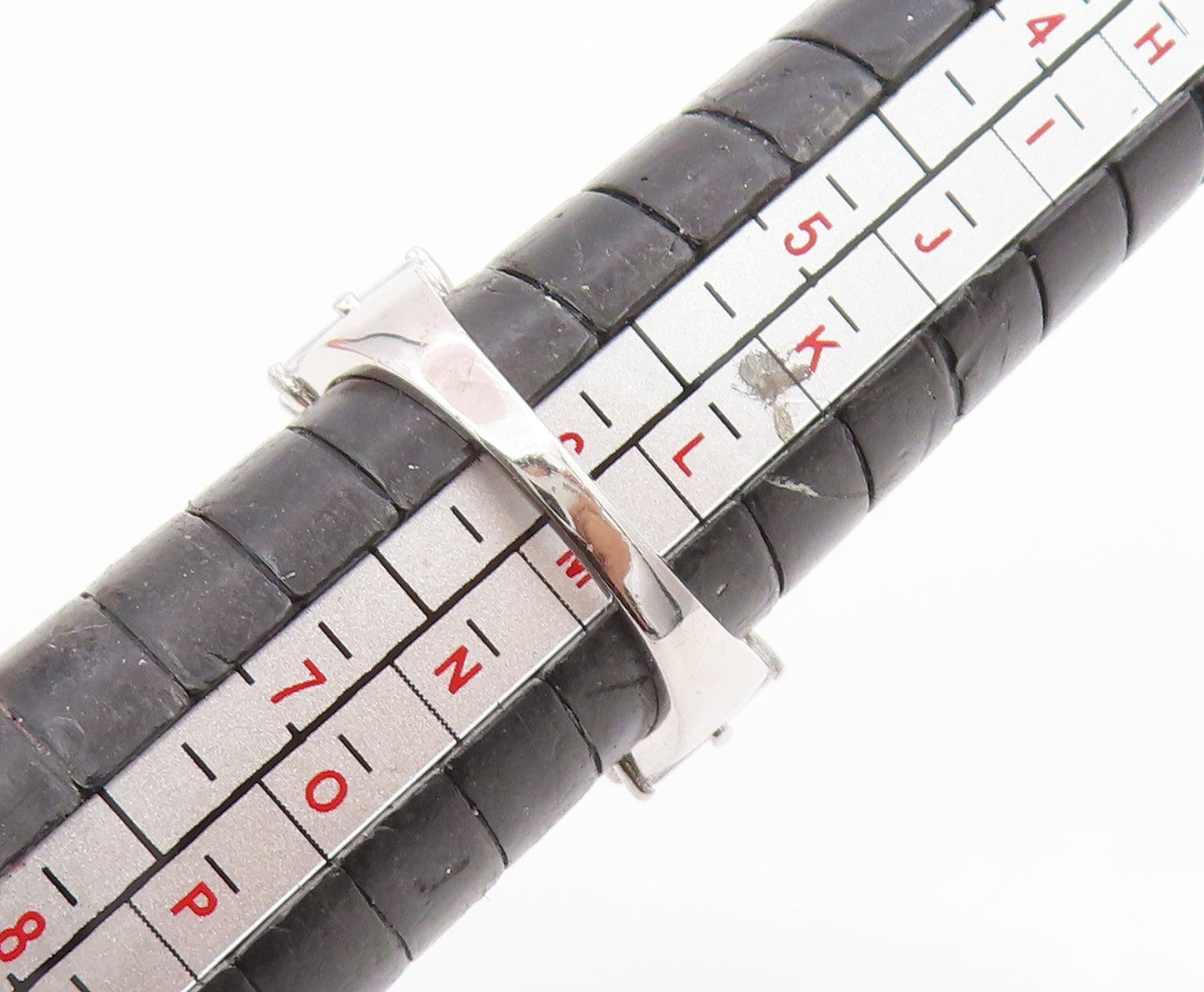 925 Sterling Silver Vintage Ring Baguette Cut CZ Double Row Band  Sz 6  RG34072