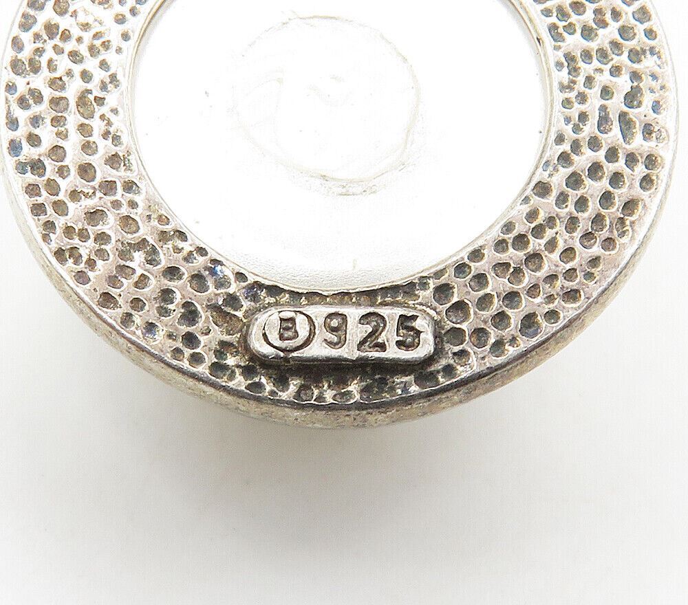 925 Sterling Silver  Vintage Pearl Dome Open Swirl Bail Pendant  PT12341