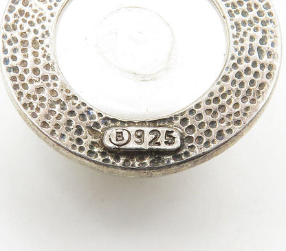 925 Sterling Silver  Vintage Pearl Dome Open Swirl Bail Pendant  PT12341