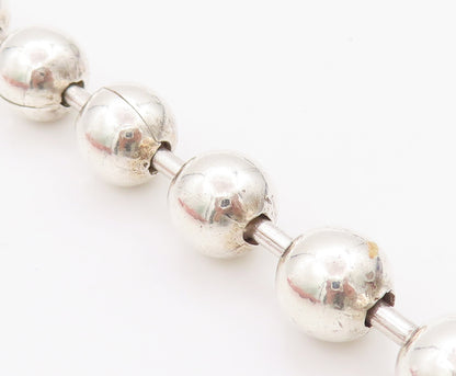 925 Sterling Silver Vintage Bracelet UNO DE 5O Solid Beads Toggle Lock  BT10349