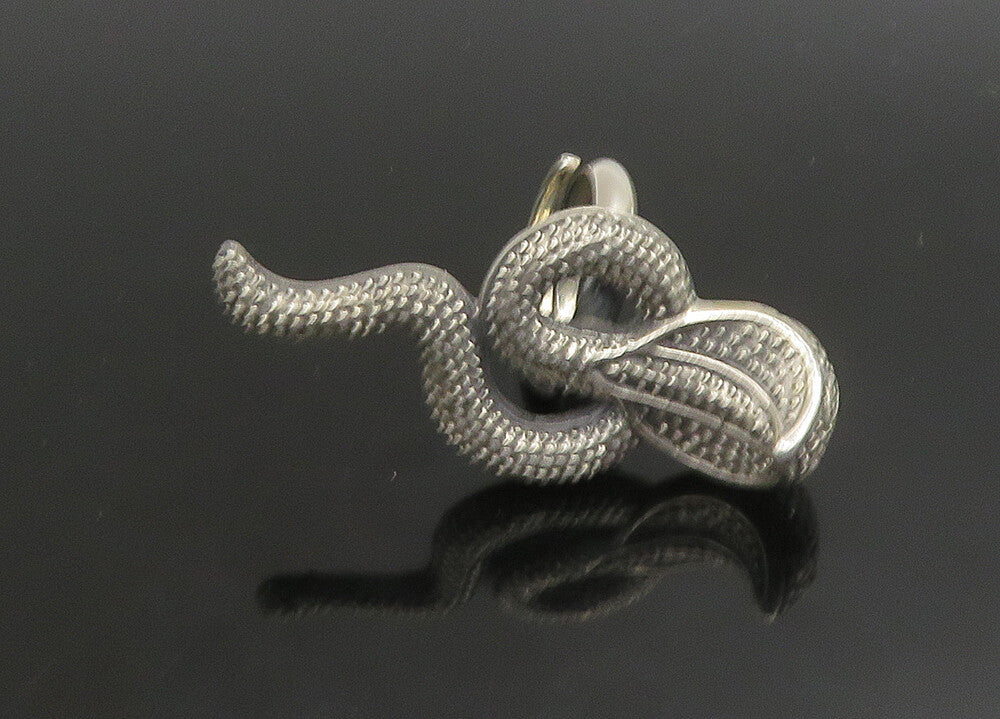925 Sterling Silver   Vintage Shiny Cobra Snake Band Ring Sz 8.5  RG23405