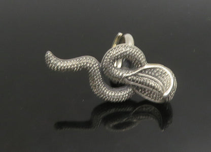 925 Sterling Silver   Vintage Shiny Cobra Snake Band Ring Sz 8.5  RG23405