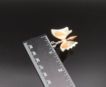 METALES CASADOS 925 Silver  Vintage Two Tone 3D Butterfly Brooch Pin  BP9654