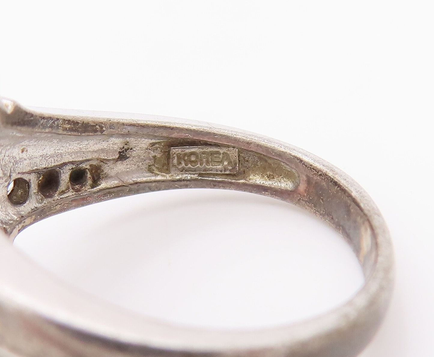925 Sterling Silver Vintage Ring Marquise Cut CZ Wedding Ring  Sz 5 RG28104