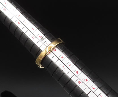 925 Silver  Vintage Gold Plated Sparkly Cubic Zirconia Ring Sz 6.5  RG25634