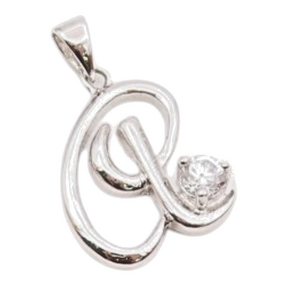 925 Sterling Silver  Vintage Twisted Knot Cubic Zirconia Pendant  PT20839