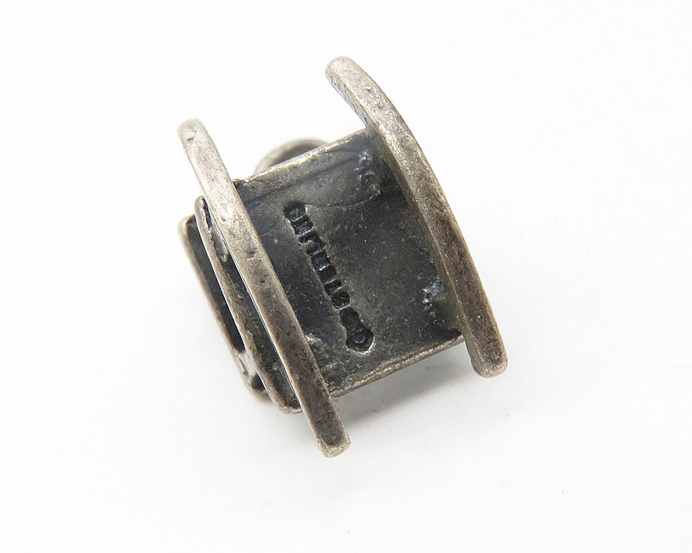 925 Sterling Silver  Vintage Oxidized Petite Rocking Chair Pendant  PT8894