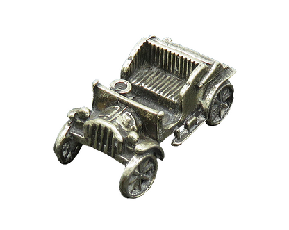 925 Sterling Silver  Vintage Dark Tone Old Fashioned Car Trinket  TR2804