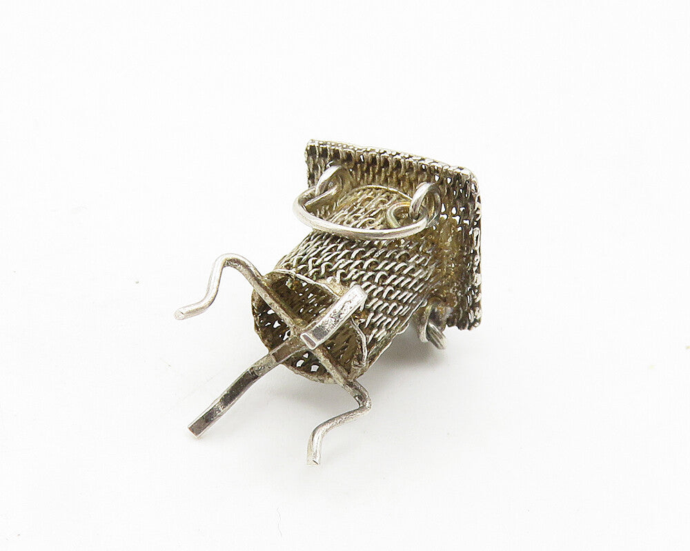 925 Sterling Silver  Vintage Petite Old Fashioned Furnace Pendant  PT7973