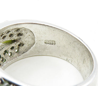 925 Sterling Silver  Marquise Cut Cubic Zirconia Cocktail Ring Sz 6  RG16942