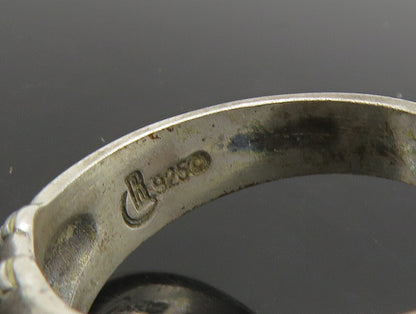 CAROLYN POLLACK 925 Sterling Silver Vintage Rhodochrosite Band Ring Sz 9 RG24013