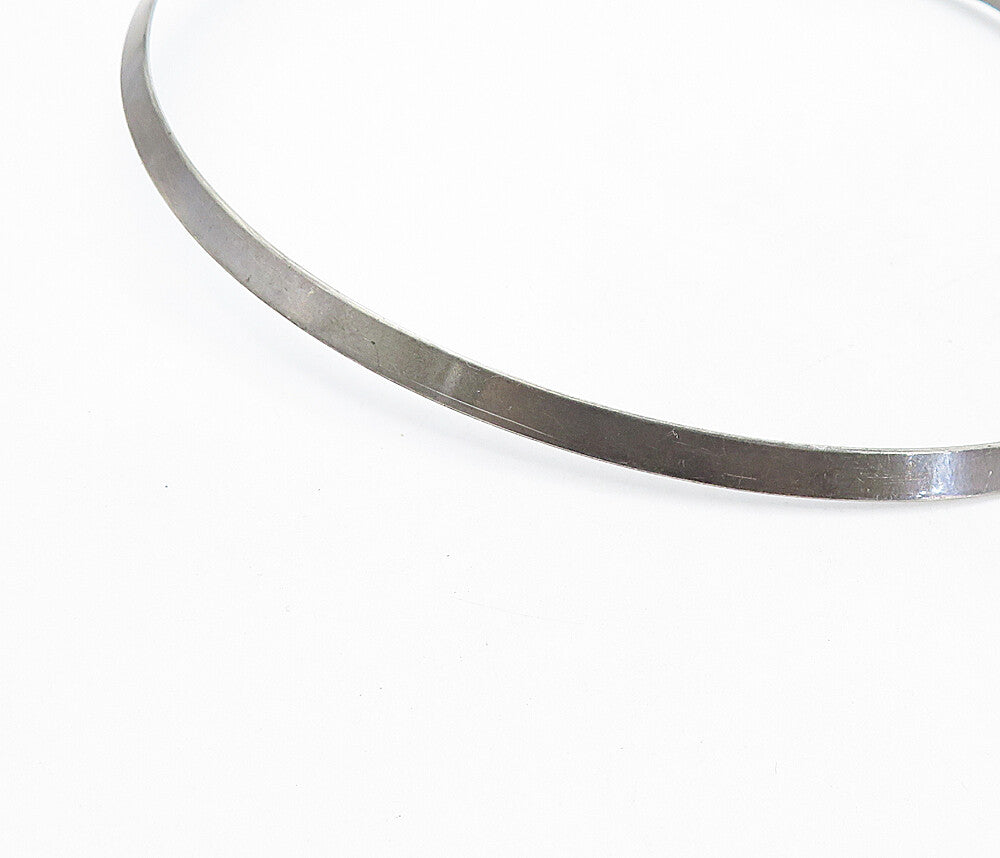 ED LEVIN 925 Sterling Silver  Vintage Smooth Minimalist Collar Necklace NE1508