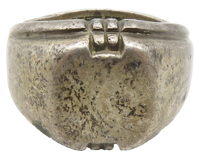 HAND & HAMMER 925 Silver  Vintage Dark Tone Smooth Dome Band Ring Sz 8 RG12196