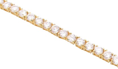 ROSS SIMON 925 Silver  Cubic Zirconia Shiny Gold Plated Tennis Bracelet BT5572