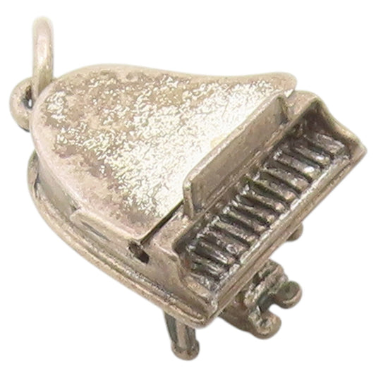 925 Sterling Silver Vintage Pendant Miniature Grand Piano Charm OPENS  PT26451