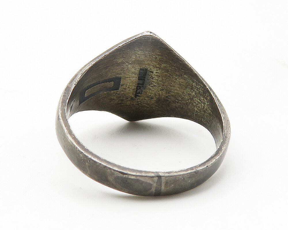 925 Sterling Silver  Vintage Antique Boy Scouts USA Band Ring Sz 6  RG11545