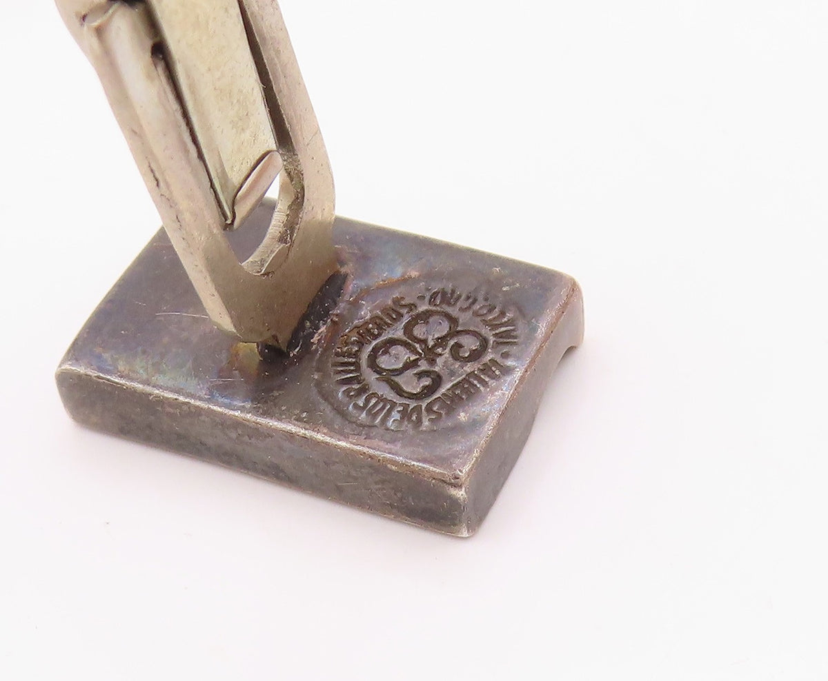 LOS BALLESTEROS MEXICO 925 Silver  Vintage Inlaid Turquoise Cufflinks  TR2777