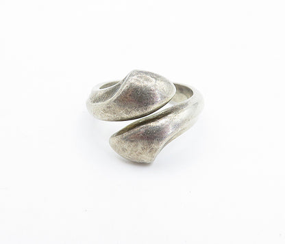 925 Sterling Silver  Vintage Smooth Arrow Bypass Band Ring Sz 6.5  RG4360