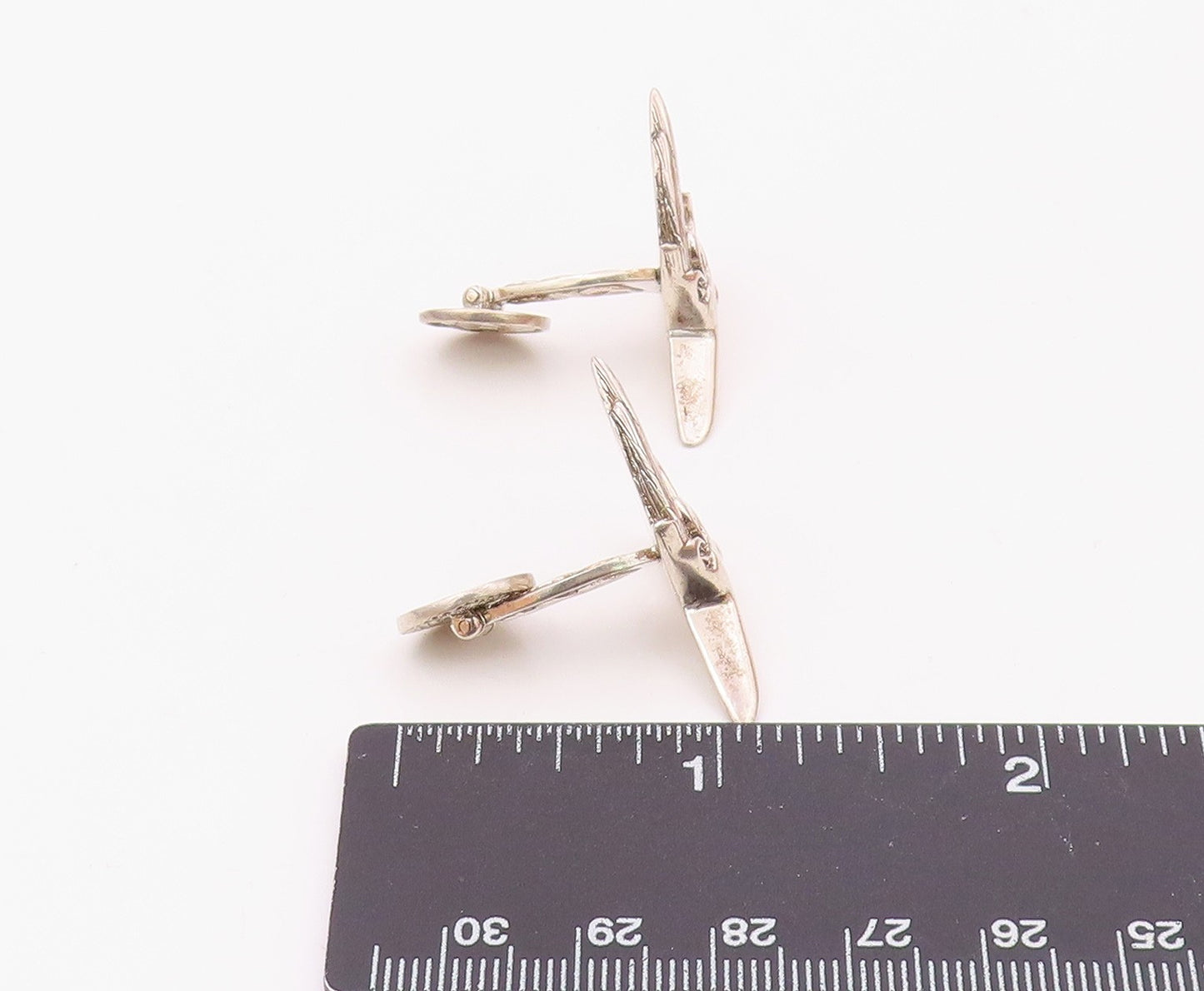 925 Sterling Silver  Vintage Cartoon Figure With Flowing Hair Cufflinks TR3333