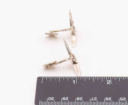 925 Sterling Silver  Vintage Cartoon Figure With Flowing Hair Cufflinks TR3333