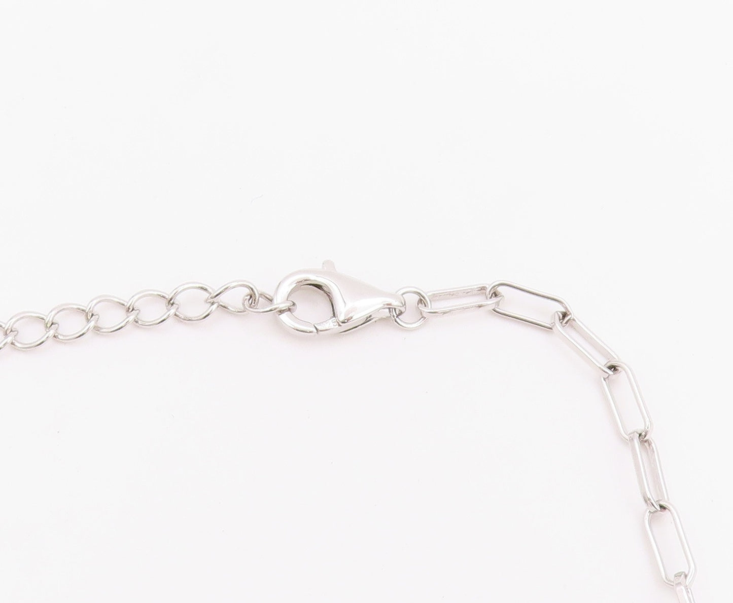 925 Sterling Silver Vintage Necklace Elegant Carnelian Lucky Clover Chain NE4917