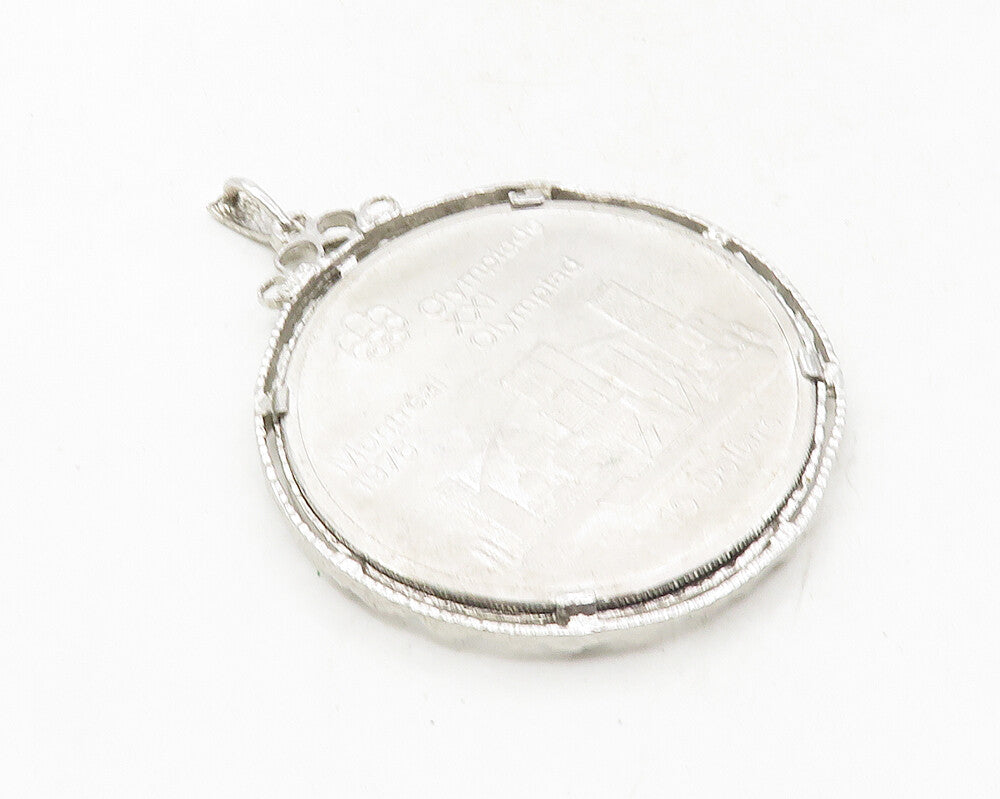 MILO 925 Sterling Silver  Vintage Canadian 10 Dollar Coin Drop Pendant  PT7875