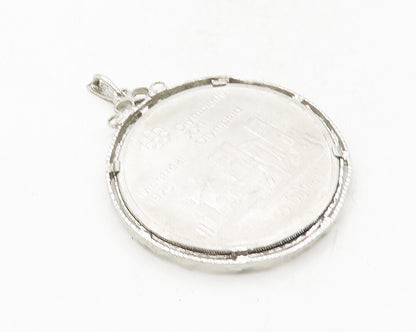MILO 925 Sterling Silver  Vintage Canadian 10 Dollar Coin Drop Pendant  PT7875