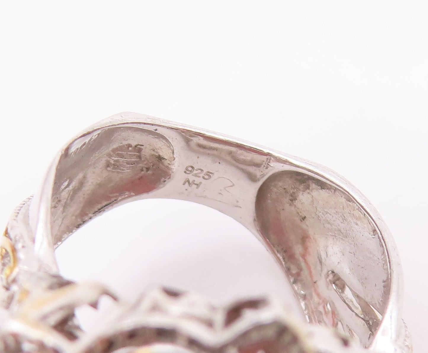 925 Sterling Silver Vintage Ring MICHAEL VALITUTTI Oval Gemstone  Sz 5.5 RG32471