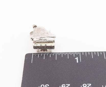925 Sterling Silver  Vintage Shiny Petite Grand Piano Pendant (OPENS)  PT16411