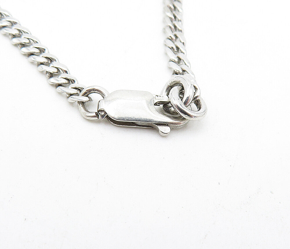 925 Sterling Silver Pink Cubic Zirconia Clover Charmed Chain Necklace NE1136