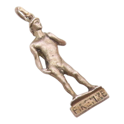 925 Sterling Silver  Vintage Petite Male Statue Dark Tone Pendant  PT18468