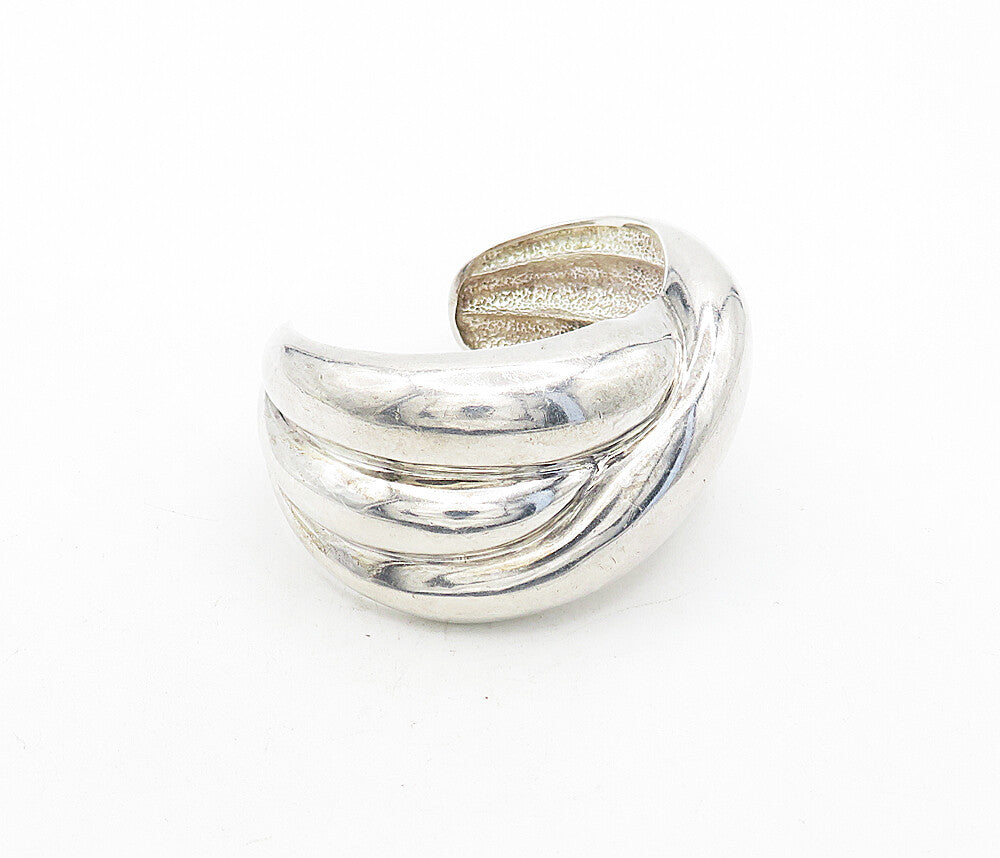 CHARLES KRYPELL 925 Sterling Silver  Vintage Shiny Swirl Cuff Bracelet  BT1649