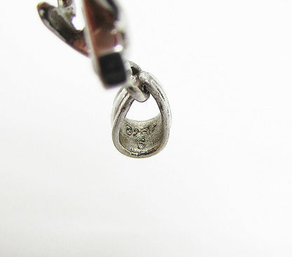 925 Sterling Silver  White Cubic Zirconia Cross Love Drop Pendant  PT2486